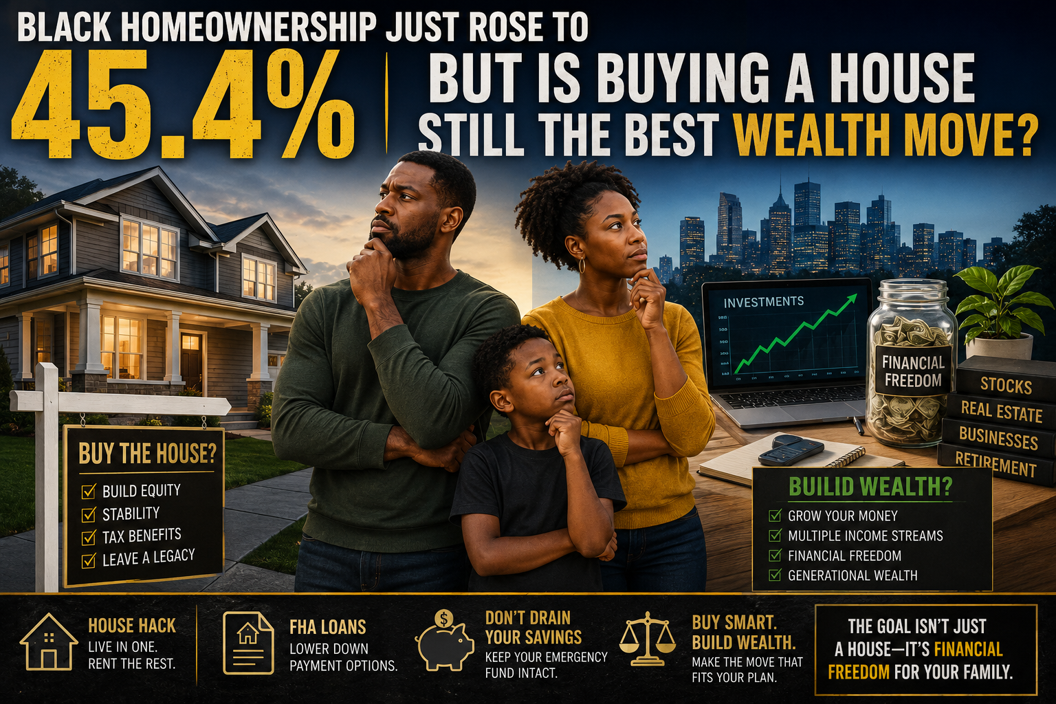 Black Homeownership Just Rose—But Is Buying a House Still the Best Wealth Move?